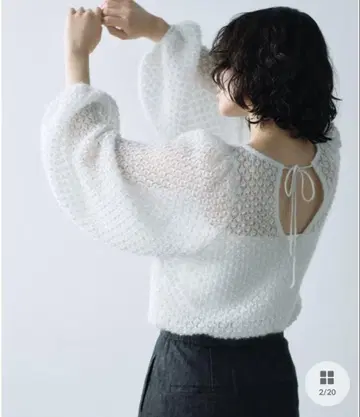 2way sheer mohair pullover