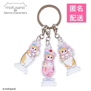 새상품 산리오 마이멜로디 x 모프 샌드 3단 아크릴 키링