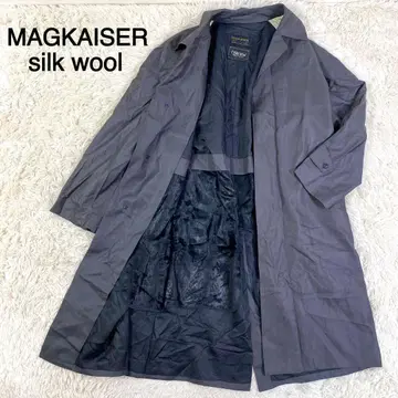 MAGKAISER 블루 포그 컬러 롱 코트