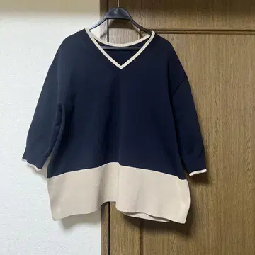 UNITED ARROWS 바이컬러 티셔츠