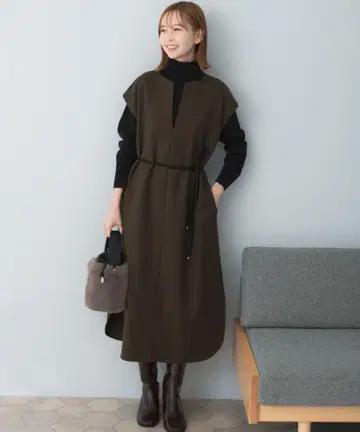 URBAN RESEARCH ROSSO 키넥 벨트 원피스 베스트