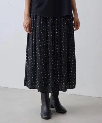 BEARDSLEY 주름 쉬폰 개더 팬츠 (도트) 새상품급