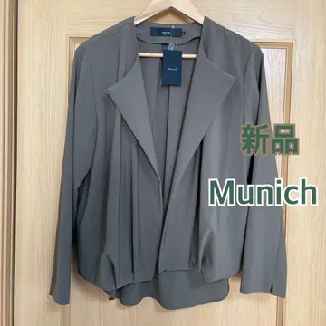 새상품 Munich 노카라 자켓 카키