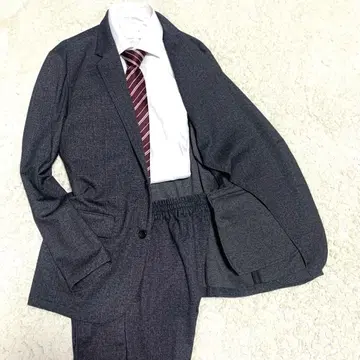 미사용급 현행 나노 유니버스 스트레치 수트 셋업 그레이 세탁 가능