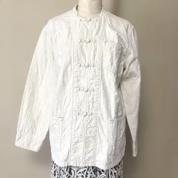 gohemp 화이트 노카라 자켓 아우터 S~M 사이즈