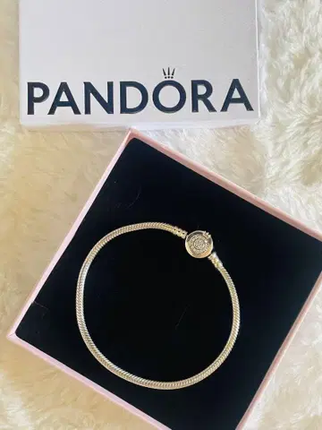 PANDORA 실버 로프 디자인 팔찌 20CM