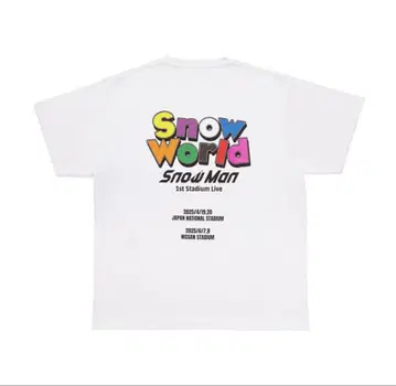 미개봉 새상품 SnowMan 로고 T셔츠 SnowWorld
