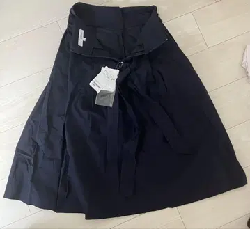 택 포함 미사용 네이비 플레어 스커트 size 36