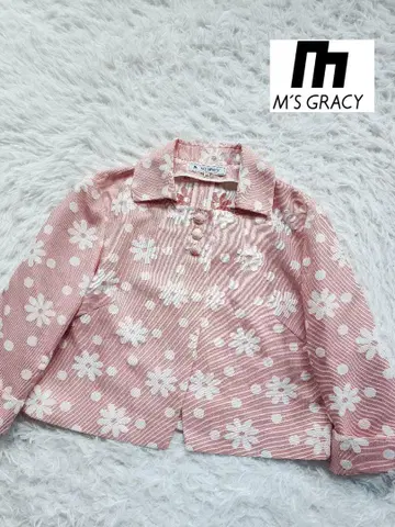엠즈 그레이시 꽃무늬 도트 자켓