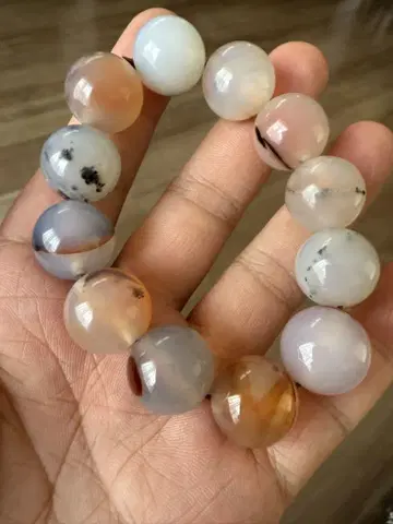새상품 고품질 모스 마노 팔찌 18mm 빅볼 사용 한정판 무료배송