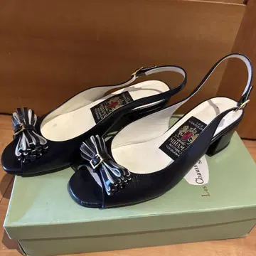 미하마 블랙 오픈토 슬링백 신발