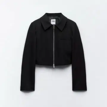 [미사용에 가까움] ZARA 자라 크롭 집업 자켓 블랙