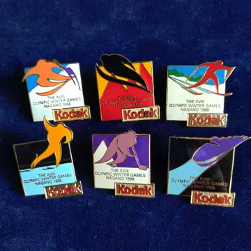 1998 나가노 동계 올림픽 Kodak 핀 배지 6개 세트