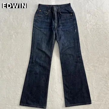 v64 EDWIN 503 스트레이트 데님 W61 밑위 깊은 일본제