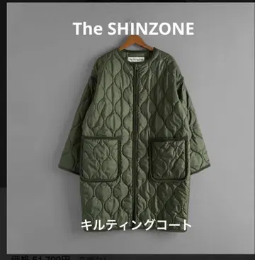 THE SHINZONE 카키 퀼팅 코트 프리 사이즈