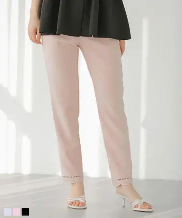 fitmore 핏모어 사다리 스캘럽 테이퍼드 팬츠 핑크 PS