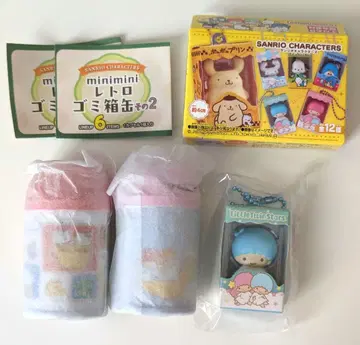 산리오 캐릭터즈 레트로 쓰레기통 캔 그 2 박스 피규어 3개 세트