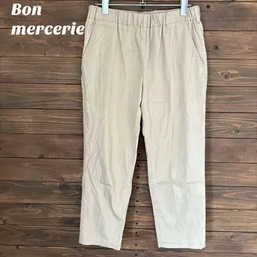 [ 본머스리 ] Bon mercerie 베이지 치노 팬츠 테이퍼드 M