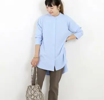 밴드 카라 튜닉 셔츠 FUNNYCOMPANY