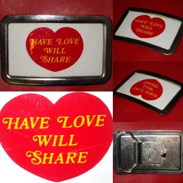 70'S HAVE LOVE WILL SHARE 벨트 버클 빈티지