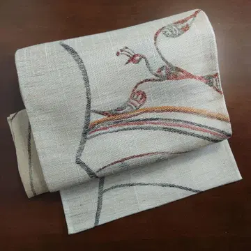 [ USED ] 여름 후쿠로 오비 순수 실크 육통 패턴 심리스 봉황 무늬