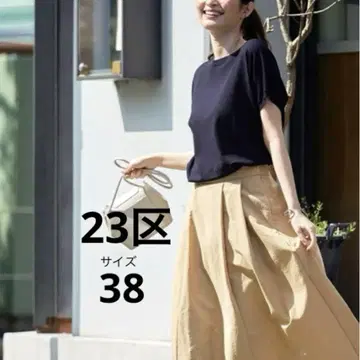 23구 레이온 폴리에스테르 스트레치 풀오버 니트 38 네이비