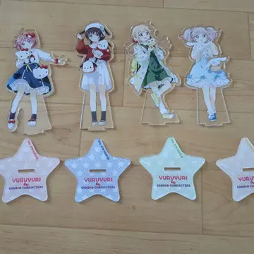 유루유리 산리오 콜라보 아크릴 스탠드 4개 세트 (개봉품) 덤 포함