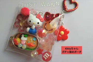 키티 가챠 파우치 빨간색