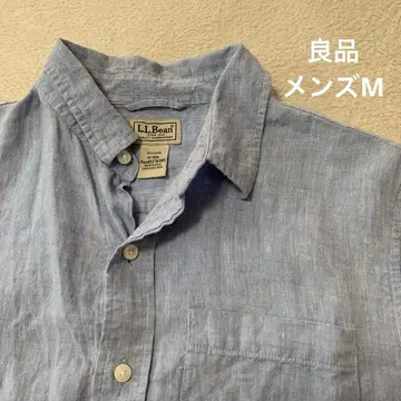 90s L.L.Bean 쇼와 명작 린넨 100% 반팔 셔츠 사이즈 M