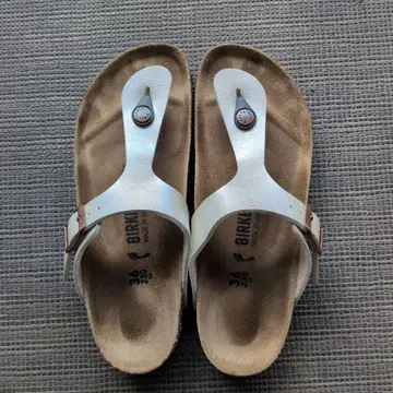 BIRKENSTOCK 샌들 기제 내로우 좁은 폭 36 펄 화이트