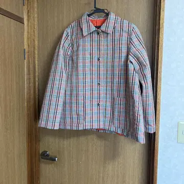 실크 견직 안감 부착 스탠 칼라 숏코트