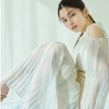 SNIDEL 허리 리브 원피스