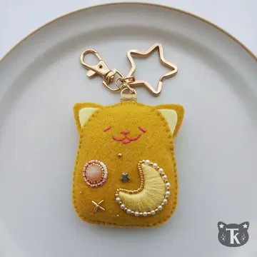 고양이 펠트 마스코트 키링