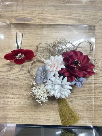 일본풍 머리 장식 조화 금속 태슬 포함