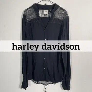 90s harley davidson 메쉬 절개 셔츠 펠트 그런지