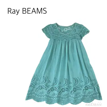 Ray BEAMS 빔즈 컷워크 자수 레이스 원피스