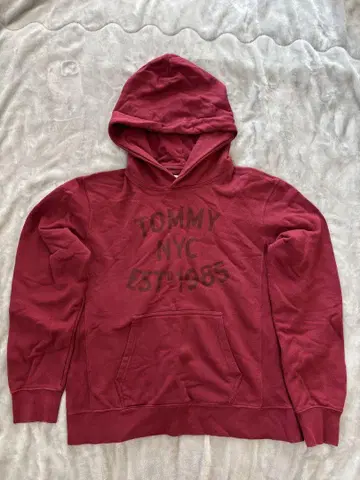 Tommy 후드티 빨간색 M 사이즈