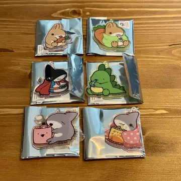 외출 아기상어 캐릭터 복권 키링 6종 세트