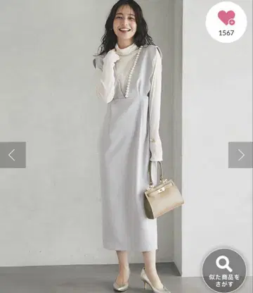 La boutique BonBon 더블 크로스 스캘럽 진주 잔드레