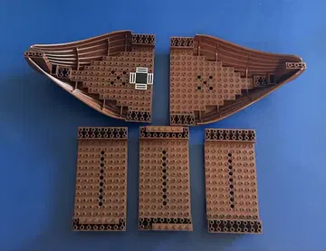LEGO 선박 부품 트롤 전함 브라운