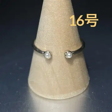 빈티지 패션 반지 골드 16호 펄 진주 오픈 반지