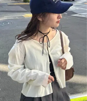kastane 벨로아 튤 2way 가디건