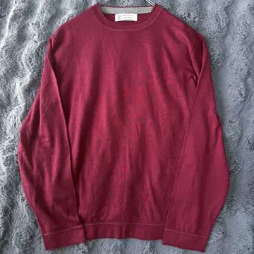 BRUNELLO CUCINELLI 캐시미어 x 실크 니트 44 보르도