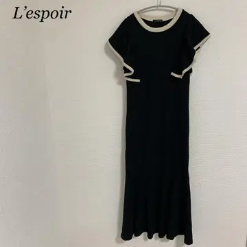 L'espoir 레스포 원피스 블랙 M 머메이드 프릴 포함