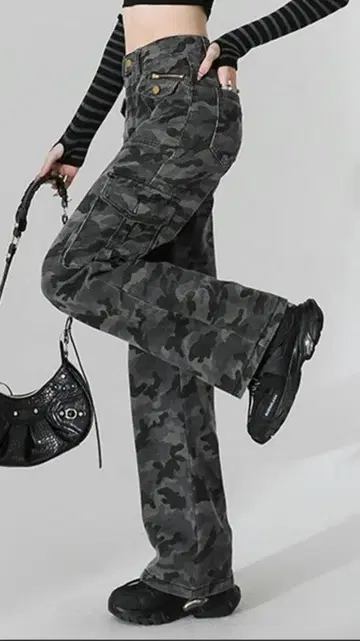 WEGO 카모플라주 카고 팬츠 M 사이즈
