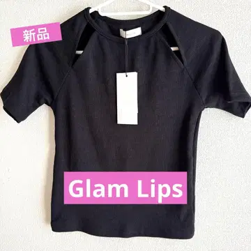 택 포함 새상품 Giam Lips 컷 아웃 반팔 상의 프리 사이즈