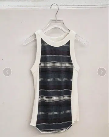 todayful Jacquard Border Tanktop 인디고