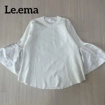 Le.ema 이소재 절개 볼륨 슬리브 리브 니트
