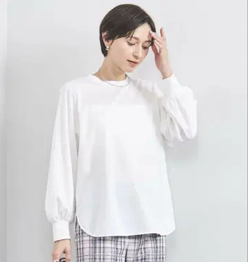 UNITED ARROWS 분또 셔츠테일 티셔츠 화이트