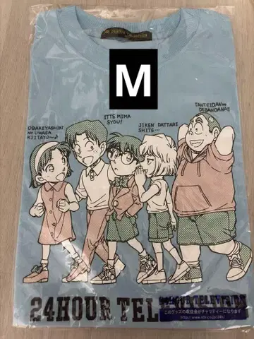 명탐정 코난 T셔츠 스카이블루 M 사이즈 24시간 TV